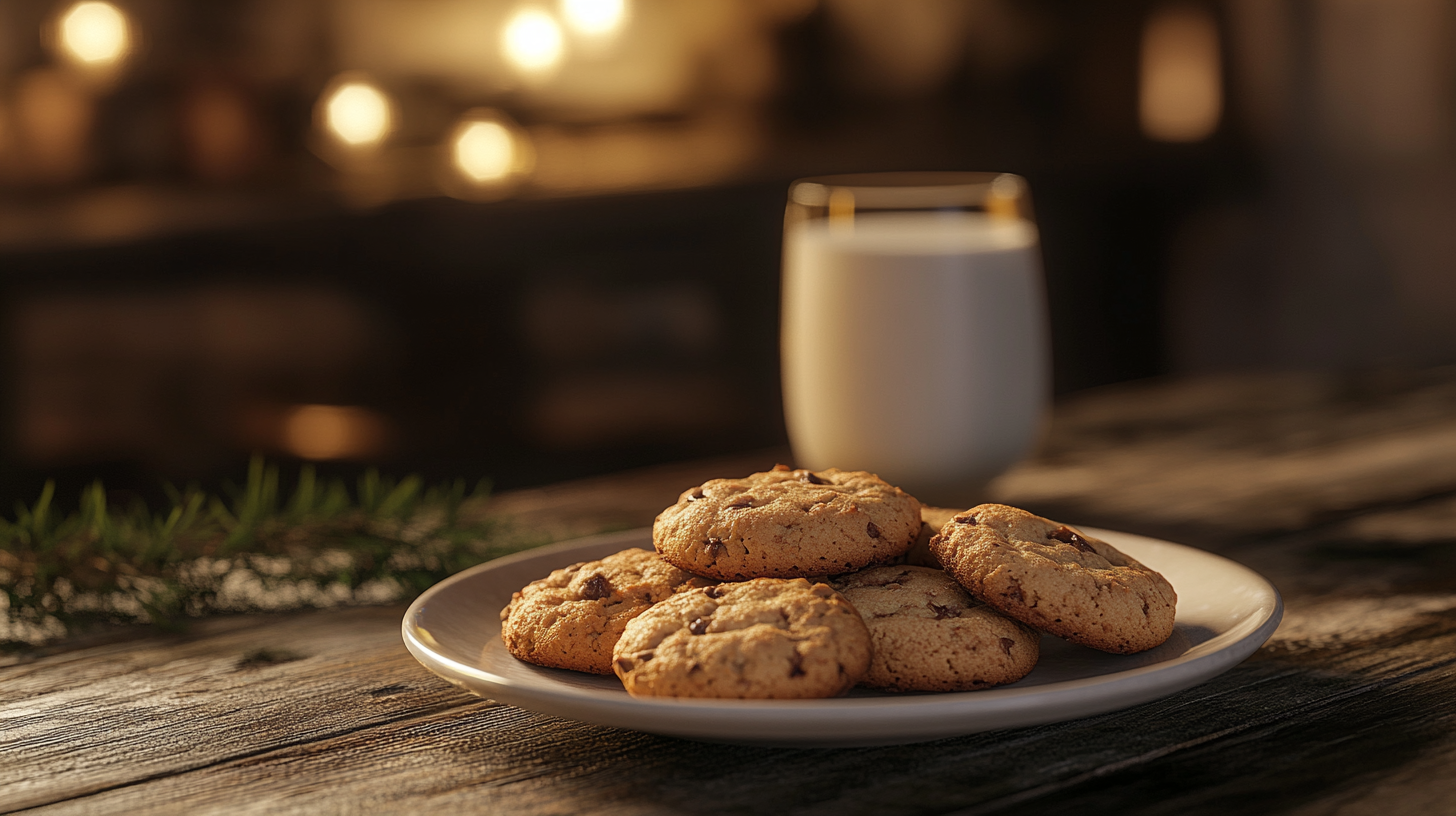 A plate of golden, freshly baked cookies without brown sugar.