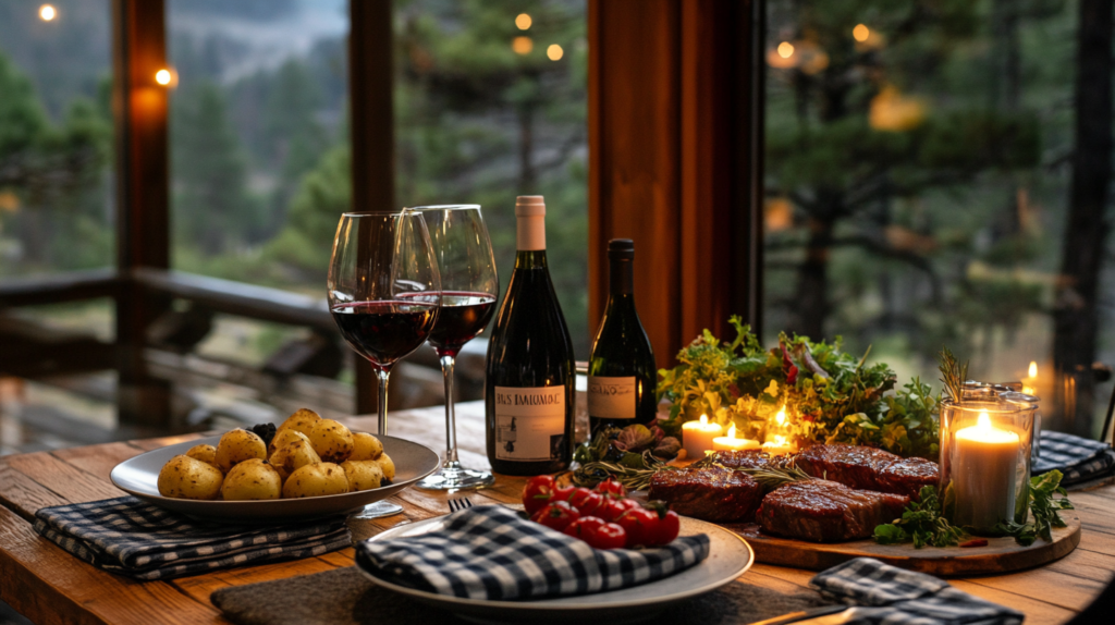 Black Diamond Steak served with complementary sides.