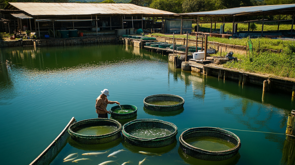 Sustainable catfish farming practices.